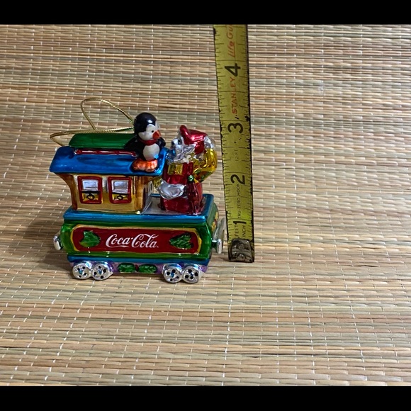 CocaCola Train Christmas Ornament w/ Cute Penguin - Picture 7 of 8
